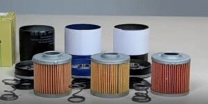 A basic oil filter cut apart showing thin filter media